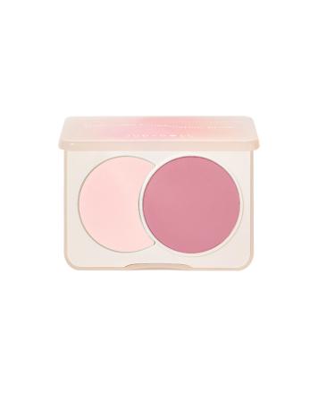 LTLWSH 2 Shades Powder Blush Palette Baked Makeup Blush Powder Vegan Rouge Blush for Cheek and Eye Shadow Smooth Soft Waterproof Long Lasting Contour Blush Powder B