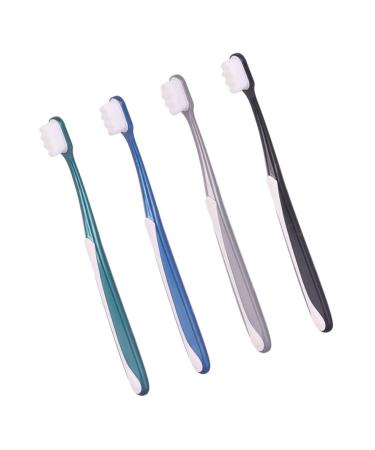 Tovinanna 4 pieces of soft toothbrush for adults portable toothbrushes shoe cleaning set tooth hygiene oral hygiene dental care tools for home handbook cleaning brush pp