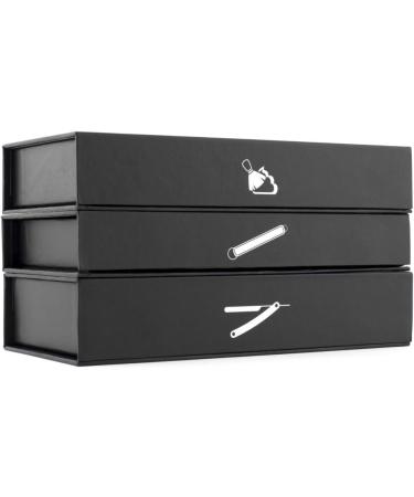 Buy A.P. Donovan 7/8 Solid Razor Set - Carbon Steel Black Plastic Handle | Brush Soap Paste & Leather String Included | International Shipping Available - Buy Online on GoSupps.com