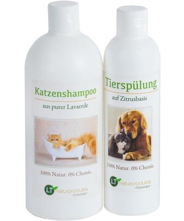 Care Set for Cats | Maxi Sparset with Shampoo & Care Flushing | Gentle Chemical-Free Fur Care | Hypoallergenic | 500ml & 250ml | Shine for Short & Long Fur - Buy Online on GoSupps.com