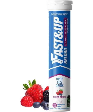 FAST&UP Reload - Instant Hydration & Electrolytes | 60 Effervescent Tablets (Mixed Berry) - Global Shipping Available - Buy Online on GoSupps.com