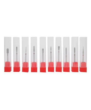 NAROOTE Nail Drill Bit Set 10Pcs Nail Drill Bits Nail Polishing Burr Manicure Pedicure Accessory Tool Set(F11-F20) - Buy Online on GoSupps.com