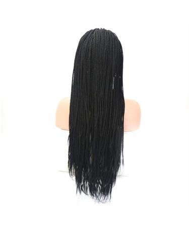 BGHJUE Braided Hair Wig Synthetic Lace Front Wig for Women Natural Black Color 18 Inch & 26 Inch Options - Buy Online on GoSupps.com