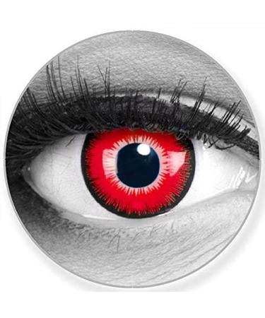 Colored contact lenses emine in pink white - manga anime lenses soft without strength 2 pack + free container - 12 monthly lenses - perfect for Halloween carnival carnival or carnival