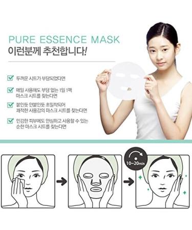 Holika Holika Pure Essence Mask Sheet Cucumber cucumber facial mask Korean cosmetics set 4 pieces - Buy Online on GoSupps.com