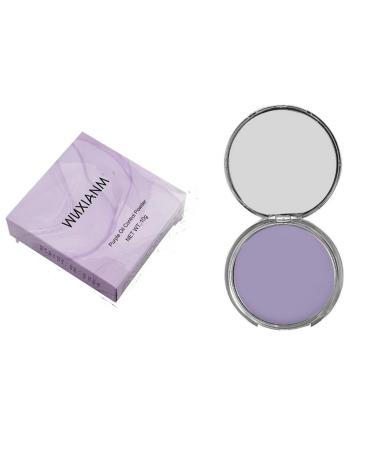 Jelly Pressed Powder 3 Colors Lightweight Oil Control Pressed Powder Flawless Matte Long Lasting Finishing Waterproof Face Makeup Setting Powder (03 Purple) B03 Purple