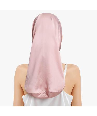 Lilysilk 100% Mulberry Silk Hair Hood - 19 Momme Sleeping Cap for Curly Hair - Peach Pink Night Hat for Women - Buy Online on GoSupps.com