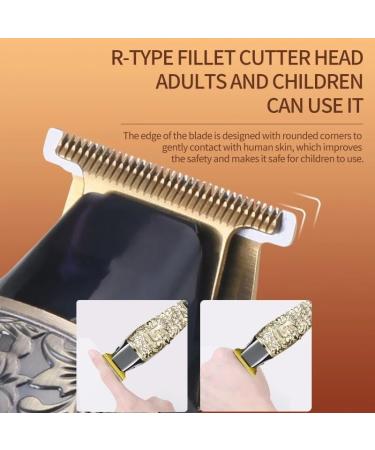 Hair Clippers for Men Professional Electric Trimmer Retro Exquisite Relief Pattern T-Blade Cordless Rechargeable Hair Clipper For Men - Buy Online on GoSupps.com