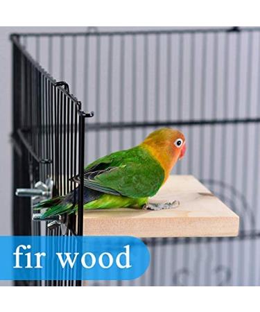 Kathson Bird Wood Platform Perch Stand 3Pcs Set for Parakeets & Conures - Ideal Cage Corner Shelf for Budgies, Cockatiels, Lovebirds - Parrot Playground Accessory - Buy Online on GoSupps.com