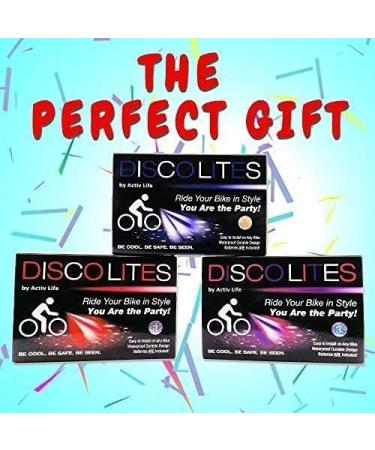 Activ Life Disco Lights Red/White/Blue Front Bicycle Lights for Men & Boys - Perfect Festival & Party Accessories for Night Rides - Buy Online on GoSupps.com