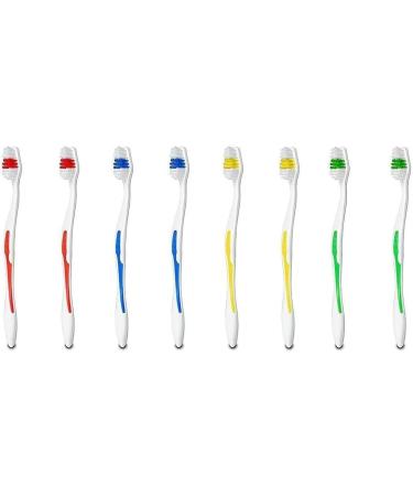 8-Pack Soft Manual Toothbrushes - Family Size Ideal for Kids & Adults Perfect for Daily Dental Care & Travel - Buy Online on GoSupps.com