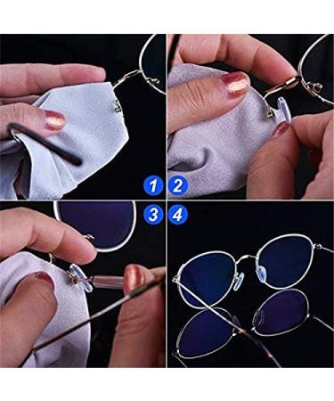 Nasal Pads Glasses Repair Set - 10 Pairs Silicone Non-Slip Nose Pads Screws Tweezers & Cleaning Cloth for Glasses International Shipping Available - Buy Online on GoSupps.com
