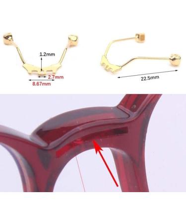 Buy Begisa Glasses Pads & Metal Plug-In Bridge - Screwable Nose Pad Arm & Repair Set in Gold | International Shipping Available - Buy Online on GoSupps.com