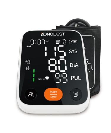 Konquest KBP-7173A Premium Automatic Upper Arm Blood Pressure Monitor with Adjustable Cuff and Large LED Display - 2 Users - Irregular Hearbeat Detector - Tensiometro