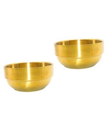 Minkissy 2 piece of foam dishwasher Face tools men's tools men's razor soap cream bowl metal razor shell shaving soap shell facial cleaning tools 9x9x4.9cmx2pcs goldenx2st