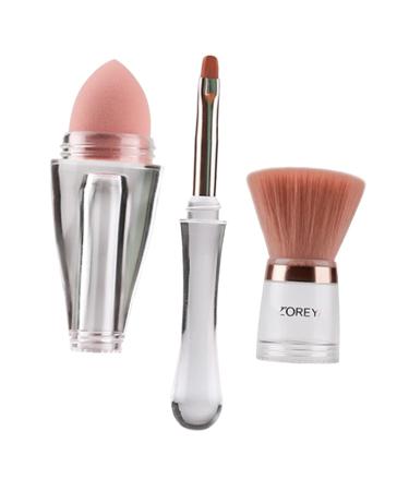 Ipetboom Powder Brush Makeup Brush Cosmetics Supply Ladies Suits Women Makeup Supplies Liquid Blush Brush Foundation Brush for Powder Makeup Beauty Kit Acrylic Travel Rojas 4 in 1