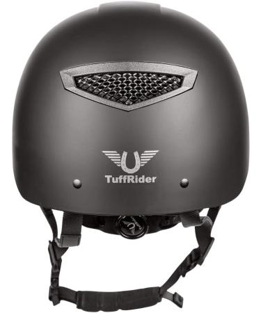 TuffRider Starter Horse Riding Safety Helmet | SEI Certified Schooling Head Gear for Equestrian Riders - Black Medium - Buy Online on GoSupps.com