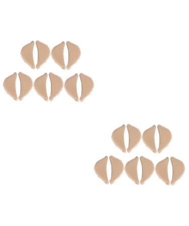 FRCOLOR Big 10 Pairs Thicken Insoles Sole Pads Half Insoles Shoe Inserts Cushion Forefoot Pads Foot Brace Toe