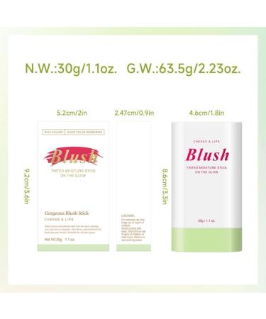 Multi-Use Makeup Blush Stick Beauty Solid Moisturizer Stick Waterproof Natural Nude Makeup Tinted Solid Moisturizer Stick for Eyes Lips Cheek (Rose red 30g) - Buy Online on GoSupps.com