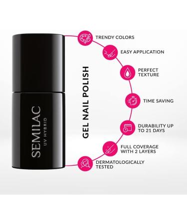 SEMILAC 426 Sweet Luck Nail UV Gel Polish | Long Lasting and Easy to Apply | Soak off UV/Led | Perfect for Home and Professional Manicure and Pedicure 7 ml - Buy Online on GoSupps.com