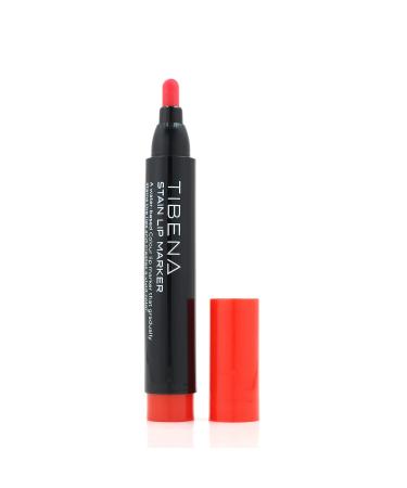 TIBENA Stain Lip Marker, Lip Stain Marker, Long Lasting Color, Smudge Proof, 0.1 Ounce, Gala Red