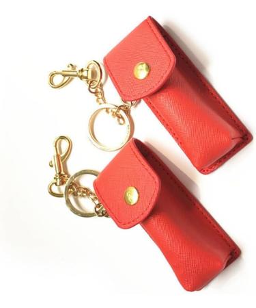 Lipstick Keychain Holder | Lip Balm Keychain | 2pcs Red Pouch Bags for Women | Purse Storage Solutions - Buy Online on GoSupps.com