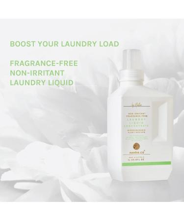 Nontre Laundry Liquid Concentrate - Fragrance-Free Non-Irritant & Phosphate-Free for Sensitive Skin - 1L (33.8 FL Oz - Buy Online on GoSupps.com