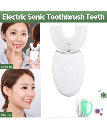 360 Ultrasonic Automatic Whitening U-Shaped Electric Toothbrush - Waterproof, LED Blue Light, Long Standby - Buy Online on GoSupps.com