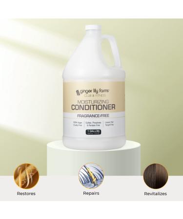 Ginger Lily Farms Moisturizing Conditioner for Dry Hair | 100% Vegan & Cruelty-Free | Fragrance-Free | 1 Gallon Refill - Shop Internationally - Buy Online on GoSupps.com