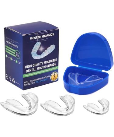 Bruxism Mouth Guard 4 Pack For Grinding Teeth 2 Sizes Upgraded Night Guard For Stops Bruxism Tmj & Eliminates Teeth Clenching Transparent