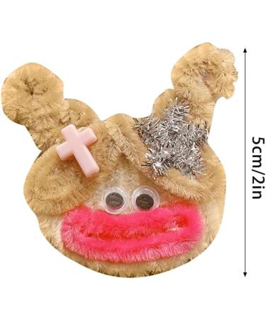 hgnxa Creative Sausage Mouth Girl Shape Hairpin for Girls Carnival Taking Photo Hair Clip Aesthetics Plush Hair Accessories Girl with round face - Buy Online on GoSupps.com