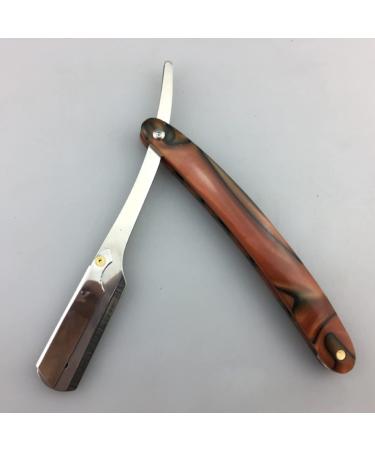Frcolor 2-Pack Collapsible Straight Razors - Stainless Steel Hairdressing Razor with Wooden Handle - Premium Quality Barber Blades for Men - Buy Online on GoSupps.com