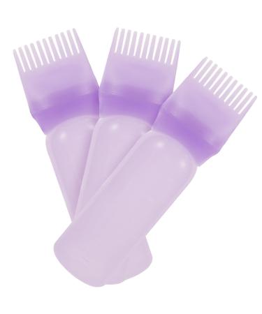 Zerodeko 3 pi ces Bouteille Applicateur Peigne pour Racines Cheveux Flacon Souple pour Teinture Huile et Soin des Cheveux Secs Ab m s Distribution Uniforme et Application Facile
