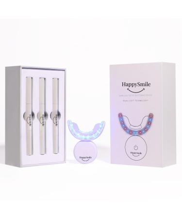 HappySmile LED & Pen Teeth Whitening Kit - Professional Oral Care for White Teeth - Includes Teeth Whitening Pen & LED for a Brighten Your Smile - Premium Teeth Whitening kit