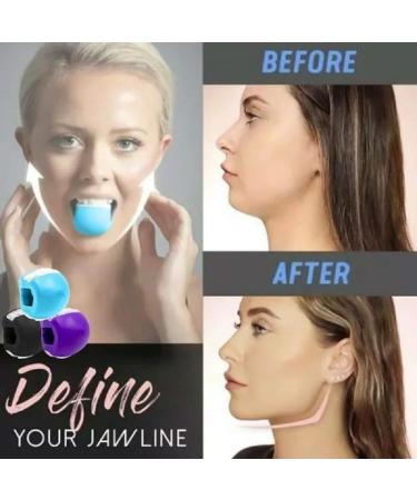 Jaw Exerciser Double Chin Toner | Jawline Exerciser Chew | Jaw Trainer | Workout Face Muscles | Jawline Toner | Neck Trainer | Woman & Men (Blue) - Buy Online on GoSupps.com