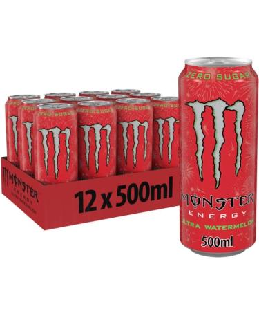 Yogi Trade Monster Energy Drinks 500ml (Pack of 12) (Ultra Watermelon)