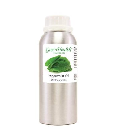Peppermint Essential Oil - 100% Pure | 8 fl oz Aluminum Bottle | GreenHealth - Buy Online on GoSupps.com