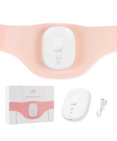 Wireless menstrual heating pillows portable heating pillows for cramps wireless heating pillows to relieve menstrual pain 3 massage modes 5 heating levels gift for women girls mother pink