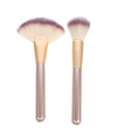 Beavorty 5 Sets Makeup Brush Makeup Fan Face Highlighter Face Makeup Brush Applicator Face Fan Powder Brush Make up Fan Corrugated Silk Nylon Wool Woman Face Brush Multipurpose