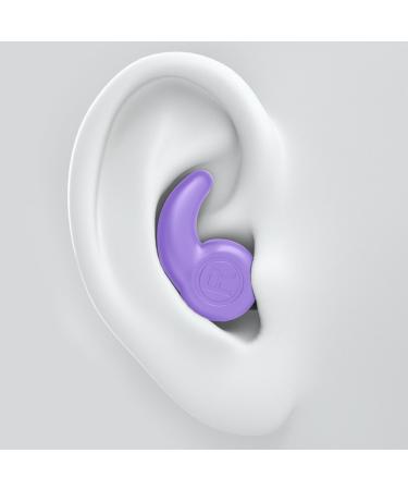 Ear Plugs for Noise Reduction Concert Ear Plugs Perfect Fit Soft Silicone Reusable Earplugs for Noise Reduction Hearing Protection (Purple)