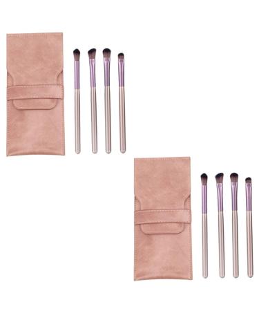 Beavorty 2 Sets Eye Shadow Brush Set Makeup Brush for Girls Eye Makeup Blending Brush Makeup Brush for Women Eye Crease Brush Makeup Tool Ladies Suits Powder Long Handle Pu Miss