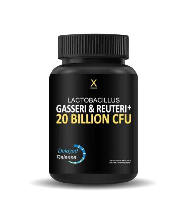 HUMANX Lactobacillus Gasseri & Reuteri+ 20 Billion CFU Plus Organic Prebiotics and Punicaligans - Probiotic Supplements - USA Made - Non-GMO - Performance Driven Delayed Release Capsule