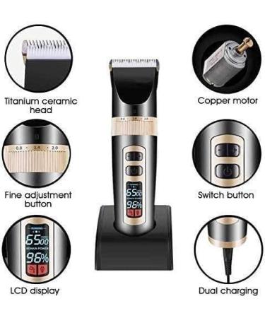 YQYBF Hair Clippers - Professional Hair Clippers for Men Mens Hair clippers for Hair Cutting Electric Hair Trimmer for Men Haircut Cordless Rechargeable Hair Cutting Kit for barbers with LED Displ - Buy Online on GoSupps.com