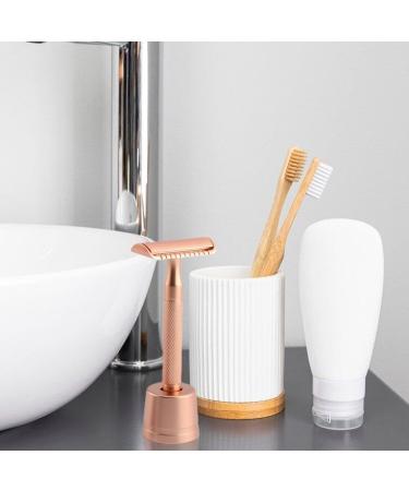 Premium Safety Razor & Shave Stand - Reusable Bathroom Organizer for Smooth Shaving - Buy Online on GoSupps.com