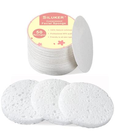 50-Count Compressed Facial Sponges for Daily Cleansing and Gentle Exfoliating, 100% Natural Cellulose Spa Sponge Perfect for Removing Dead Skin, Dirt and Makeup White - Buy Online on GoSupps.com