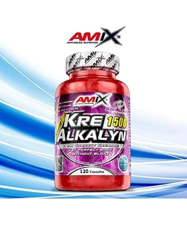 Amix Creatina Monohidrato - Kre-Alkalyn 120 C psulas | Suplemento para Aumentar Fuerza y Masa Muscular - Ideal para Deportistas - Absorci n Mejorada - Buy Online on GoSupps.com