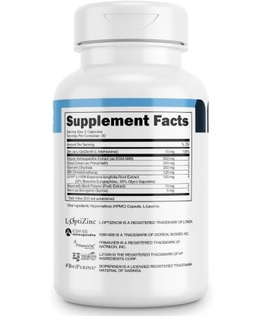 Vitality Testosterone Booster - Powerful Men's Supplement with Ashwagandha Shilajit & DIM for Strength & Enhanced Testosterone - 60 Count - Buy Online on GoSupps.com