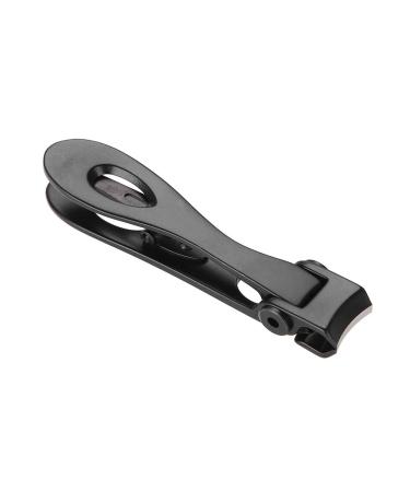 Nail Clipper Stainless Steel Cutter Trimmer Non-Slip Handle Cutting Edge for Professional and Personal Use Fine Workmanship Mini Size and Lightweight Convenient (Black)