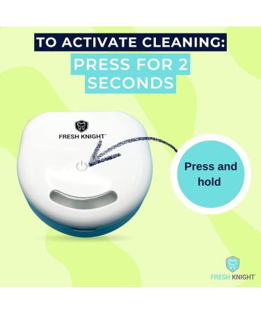 Fresh Knight White-UV Retainer Case | UVC Disinfects, Cleans & Removes Odors - Compatible with Invisalign & Mouth Guard - Retainer Case for Ultimate Freshness - Buy Online on GoSupps.com