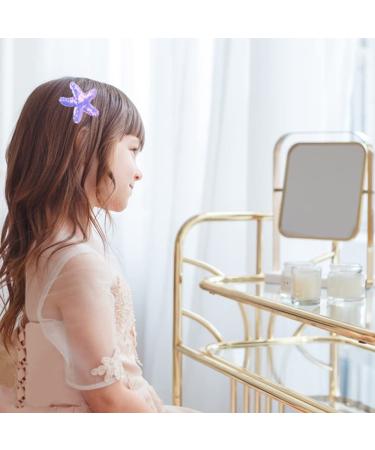 Sequin Starfish Hair Clips - Purple Glitter Hair Pins for Women and Girls (4PCS) - Buy Online on GoSupps.com
